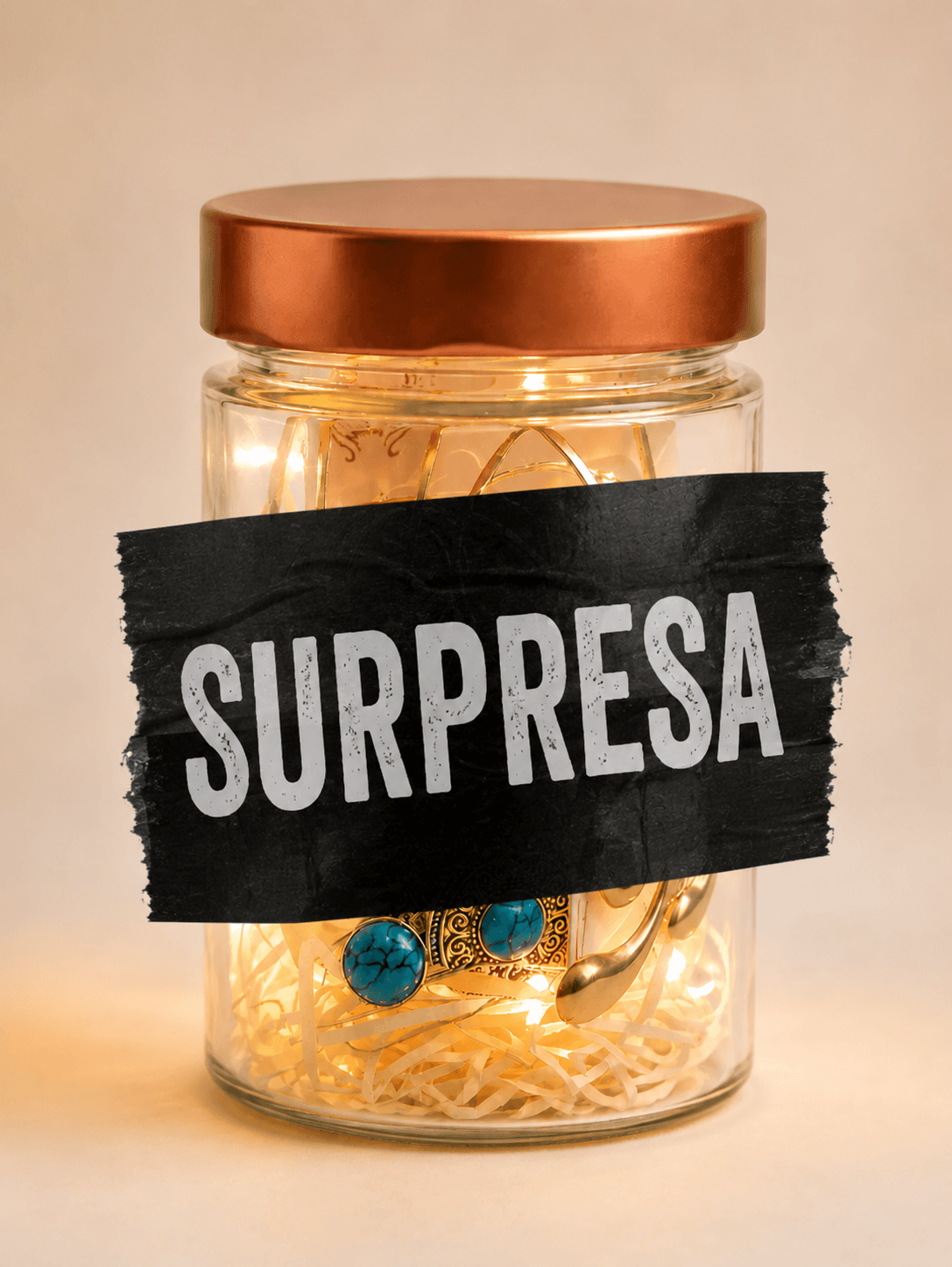 Potinho Misterioso — 15 Peças (Dourado e Prateado)