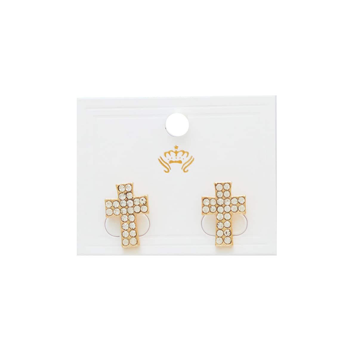 Brinco Cruz com Strass 50239-5